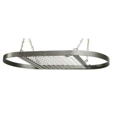Подвесная полка для кастрюль Range Kleen Grey Hammered Oval Ceiling Pot Rack