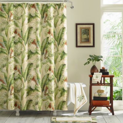 Tommy Bahama Home Palmiers Cotton Shower Curtain, 72" x 72"