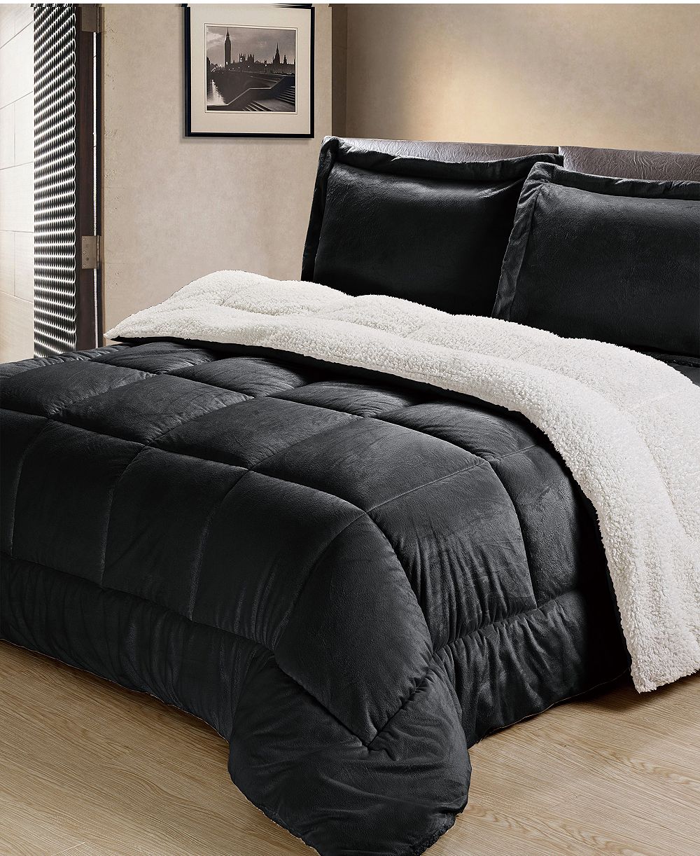 Комплект из 3-х одеял Cathay Home Ultimate Luxury reversible micromink и sherpa, Full