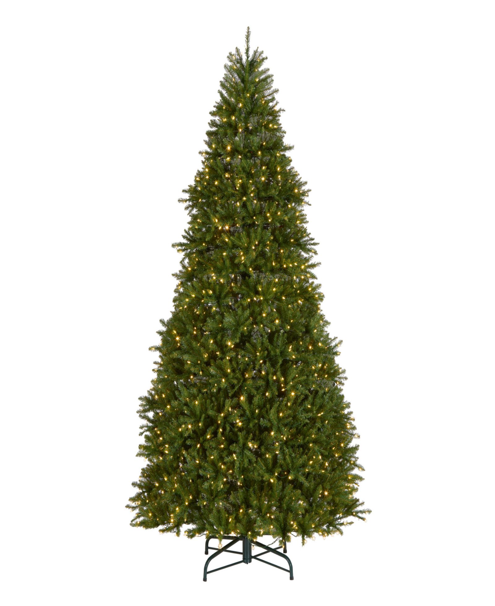 National Tree 10' Dunhill Fir Hinged Tree with 1200 Low Voltage Dual LED Lights with 9 Function Footswitch