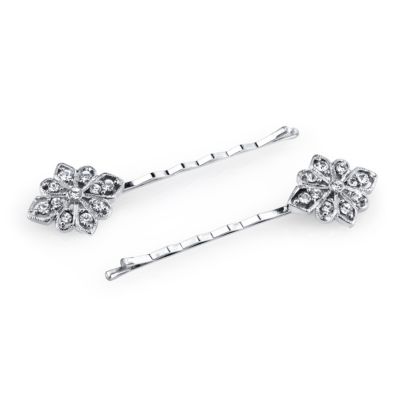 Набор шпилек для волос 2028 Silver-Tone Crystal
