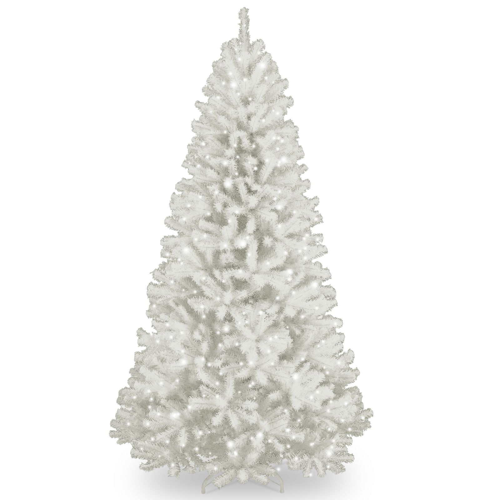 Ель белая National Tree 9' North Valley с блестками и 750 Clear Lights