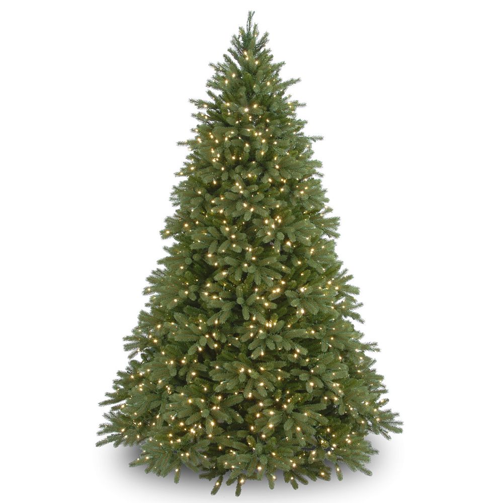 National Tree Company 7.5' "Feel Real" Jersey Fraser Fir Hinged Tree with 1250 Clear Lights