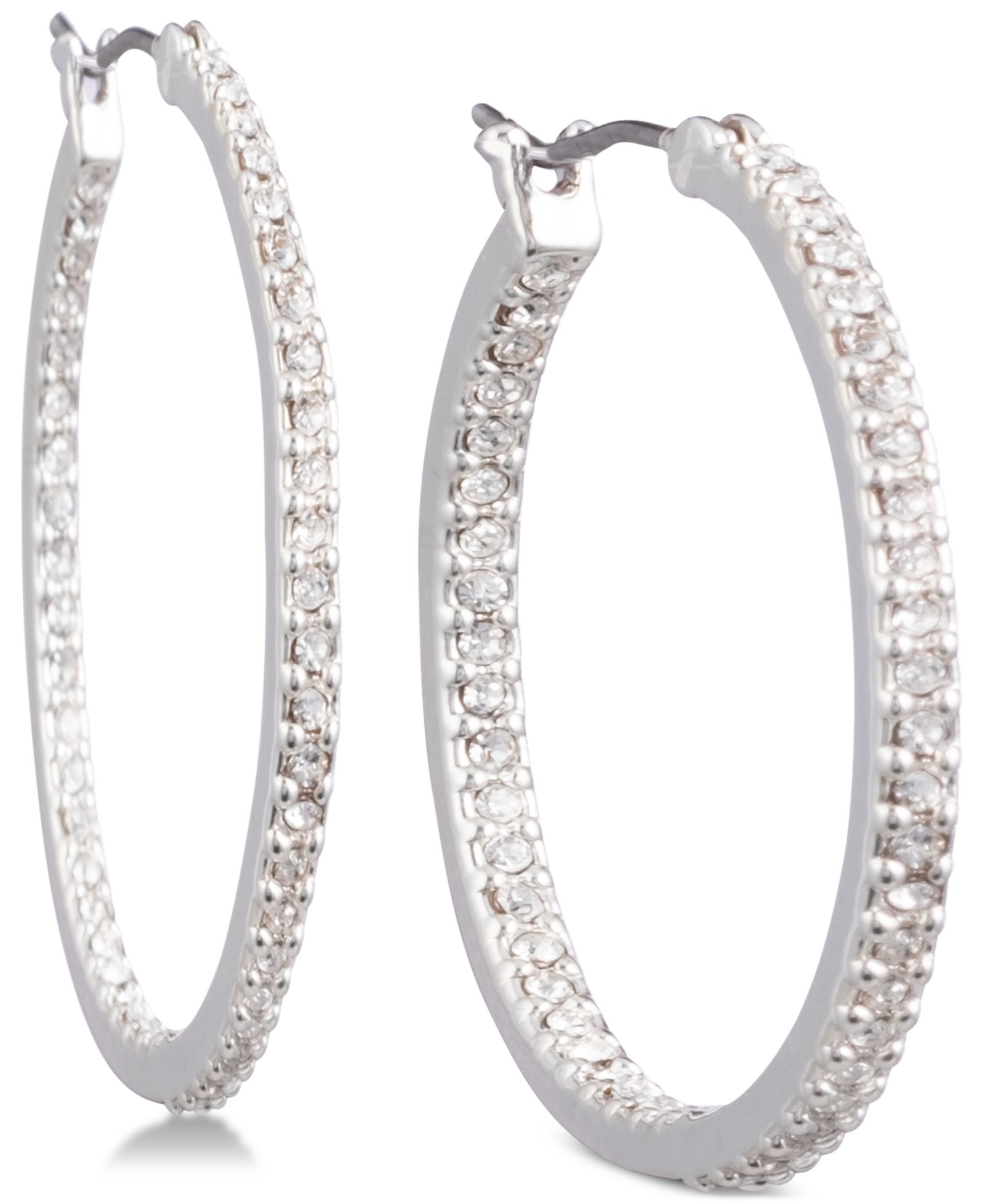 Lauren Ralph Lauren серьги-кольца Crystal In & Out XS