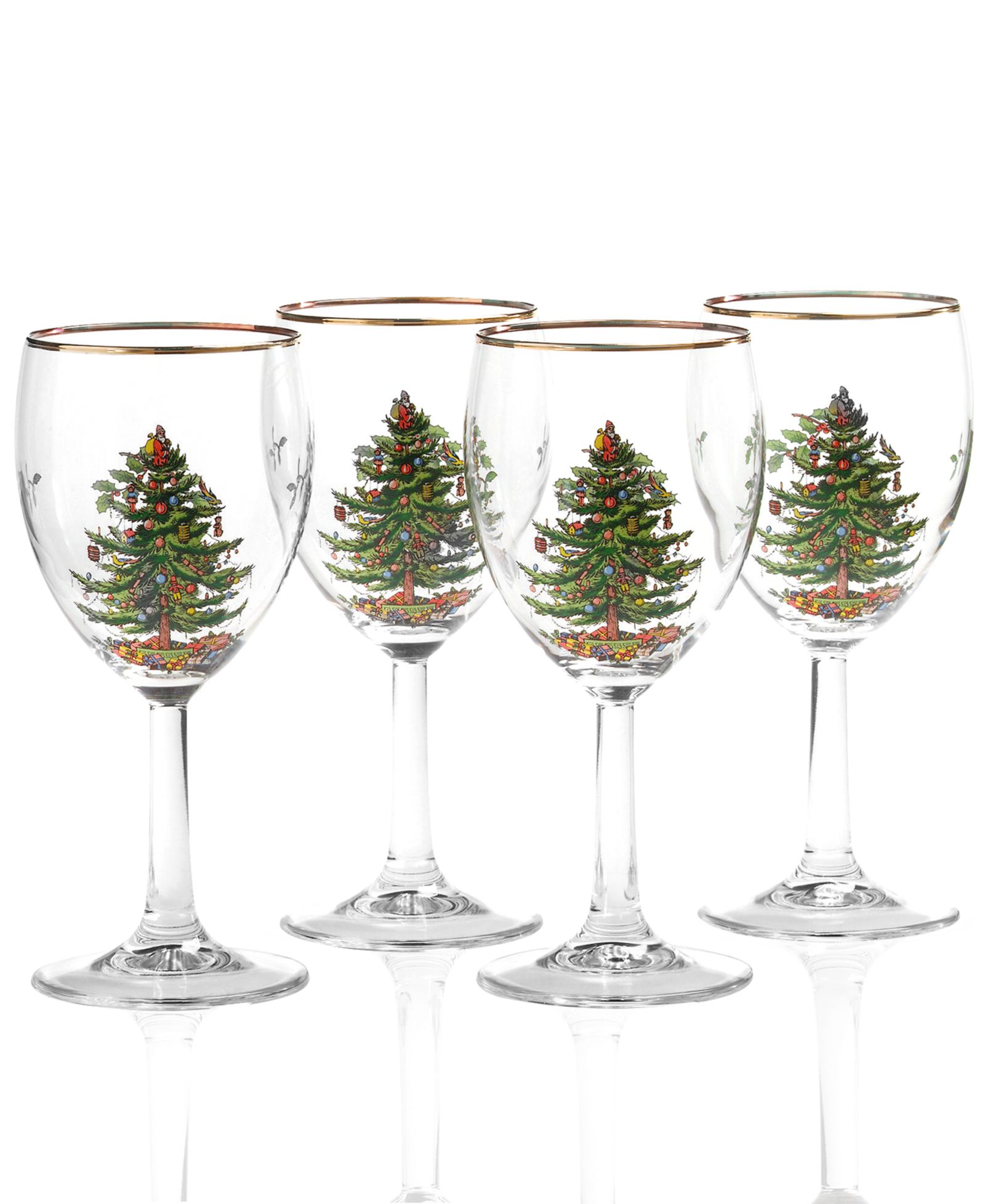 Бокалы для вина Spode Christmas Tree, набор из 4 шт.