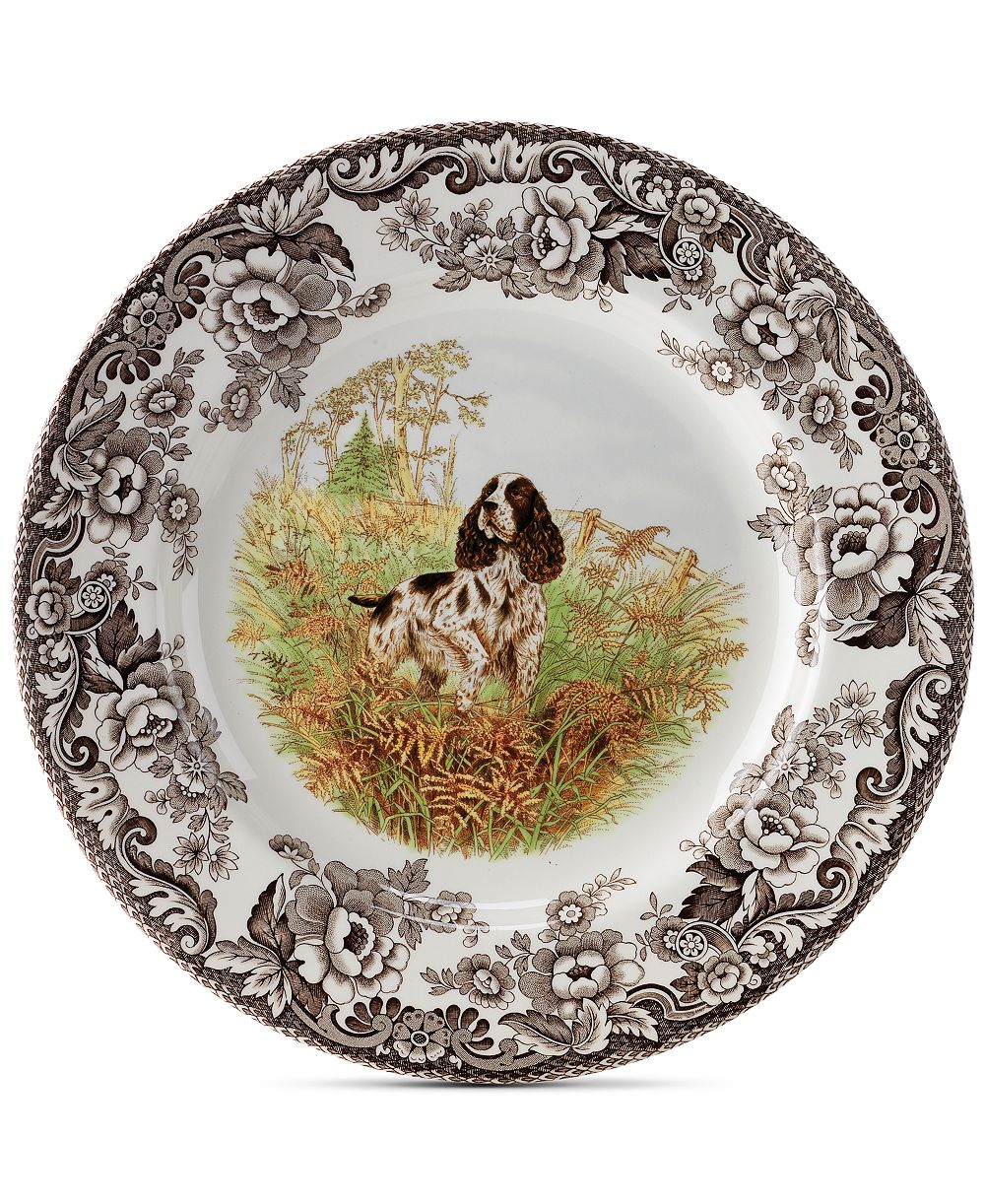 Spode Woodland Английский спаниель, обеденная тарелка
