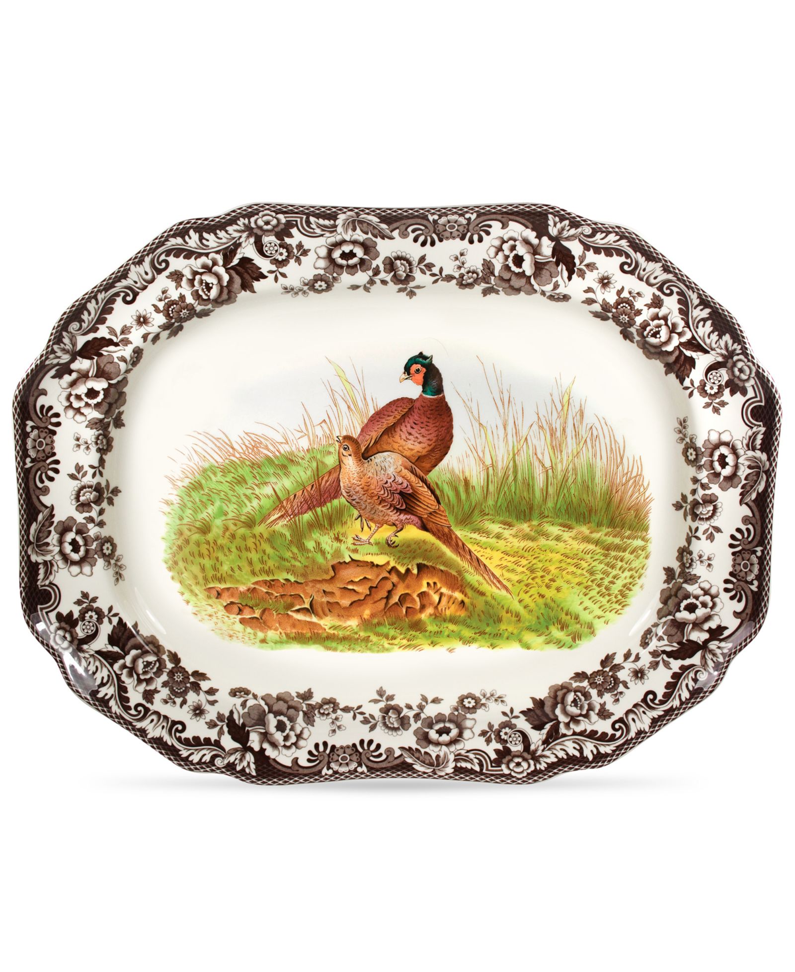 Декоративное блюдо Spode Woodland Pheasant Octogonal Platter