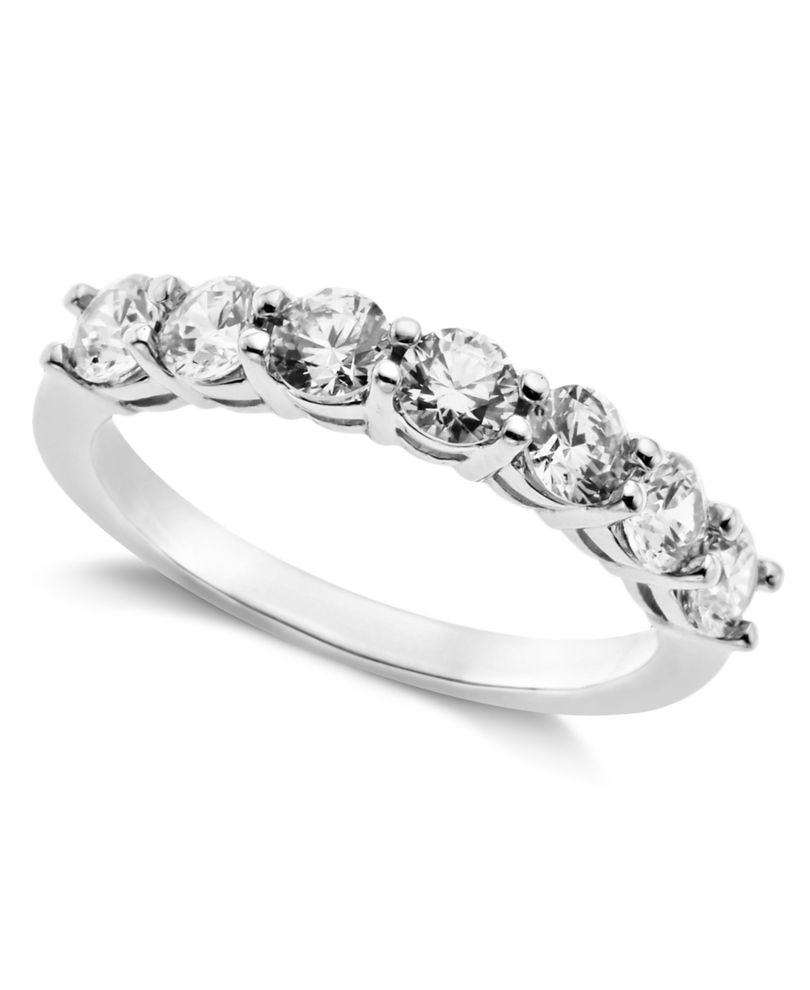 Кольцо Arabella Sterling Silver, с кубическим цирконием 7 камней (2-1/6 ct. t.w.)
