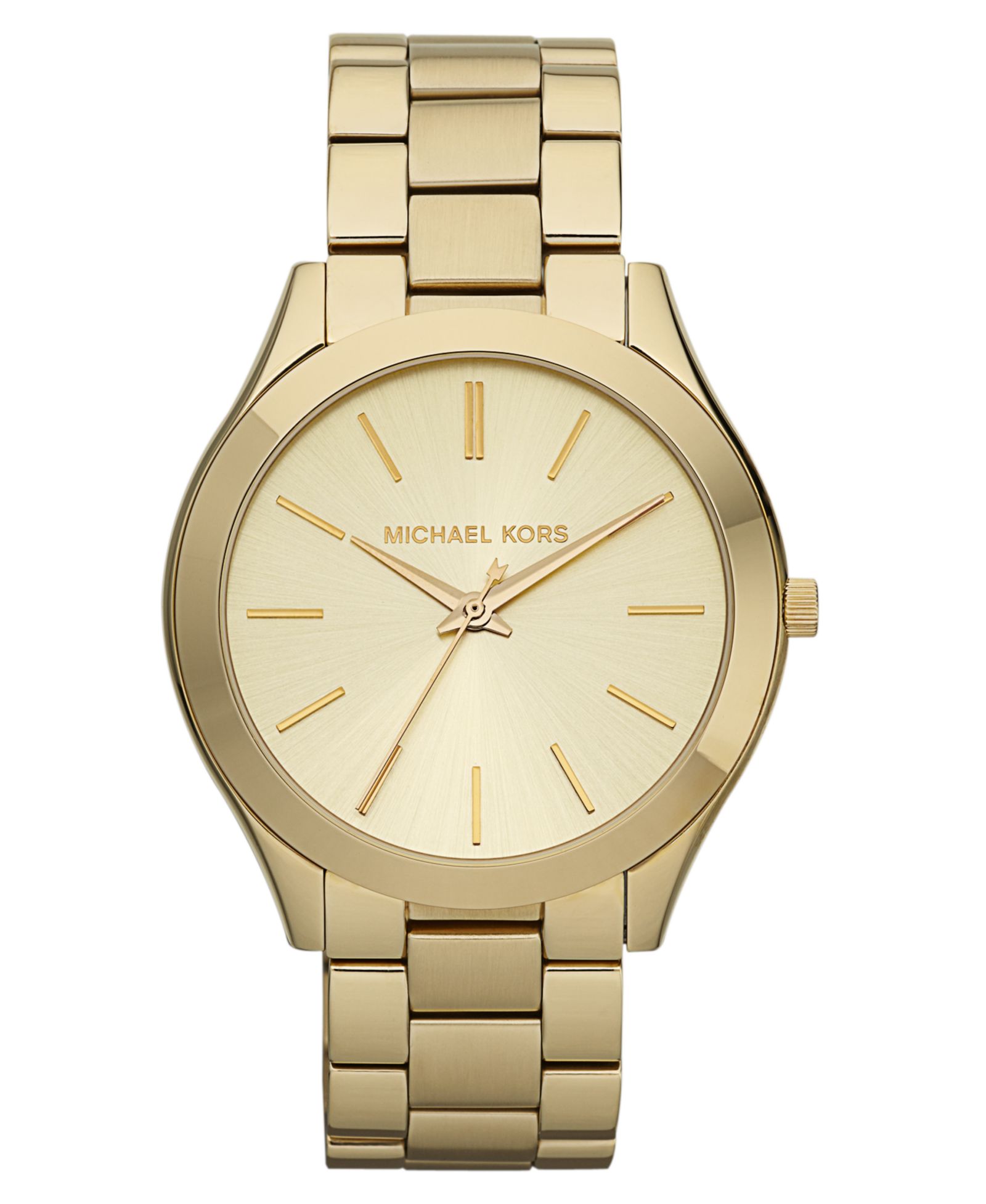 Мужские часы Michael Kors Slim Runway, золотистая нержавеющая сталь, 42mm, унисекс