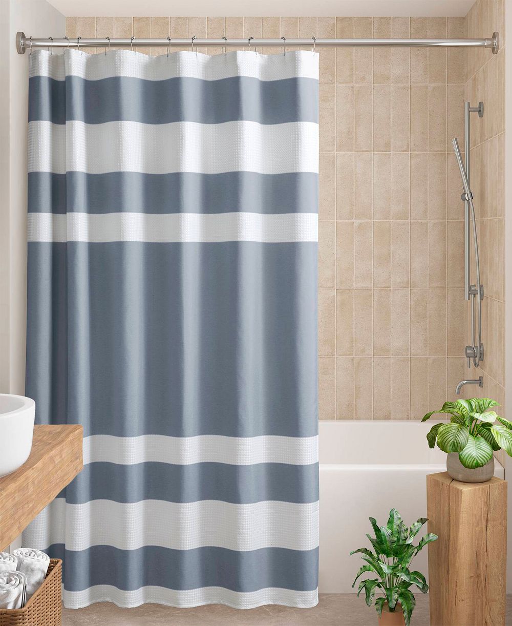 Madison Park Spa Waffle 3M-Scotchgard™ Shower Curtain, 72" x  84"