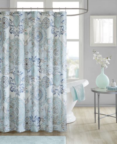 Madison Park Isla Cotton Shower Curtain, 72" x  72"