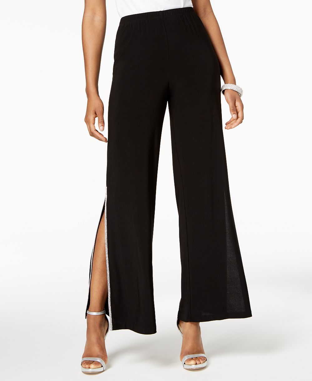 MSK Sequined Wide-Leg Pants
