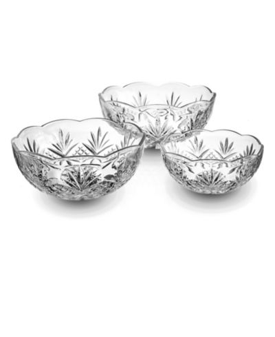 Набор сервировочных чаш Godinger Dublin Crystal Scalloped 3 Piece