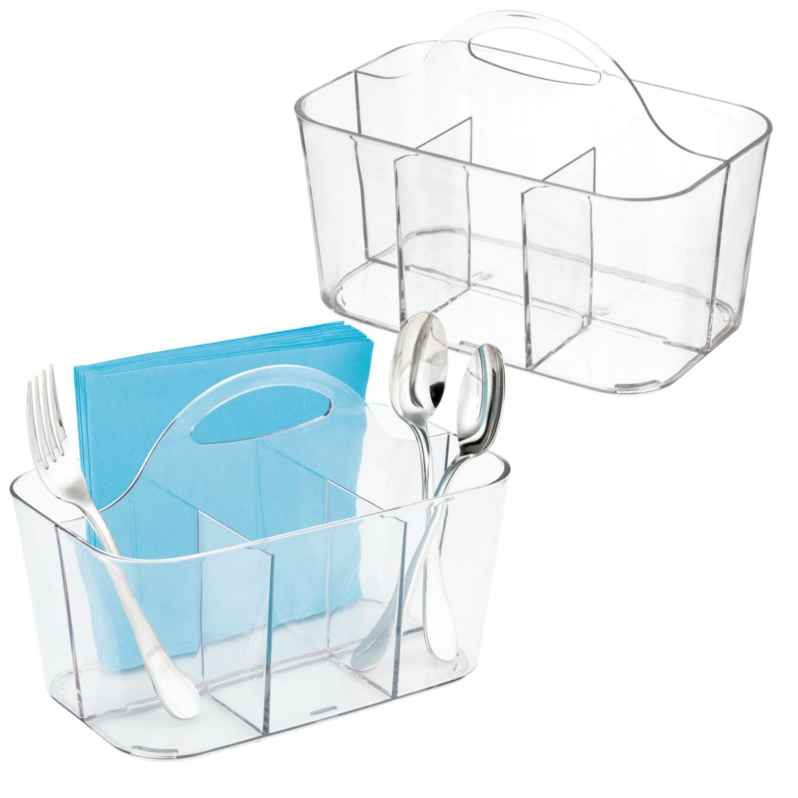 Органайзер iDesign 4-Section Storage Caddy с ручкой Clear