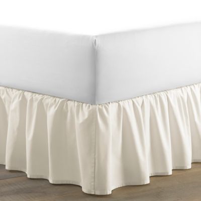 Laura Ashley Solid Ruffled Cotton Bedskirt, Queen