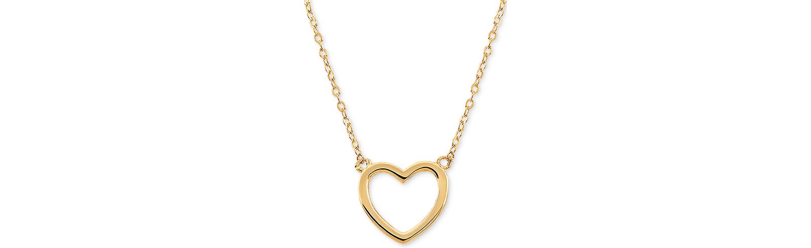 Подвеска Open Heart 17" из 10k Gold