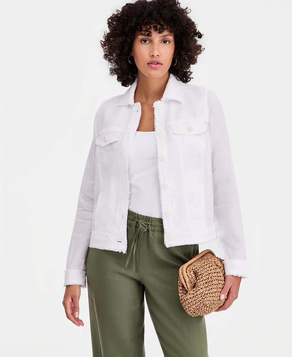 Charter Club Women's 100% Linen Jacket, Created for Macy's