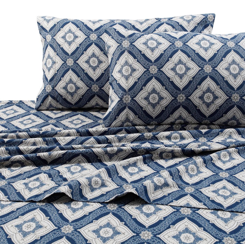 Комплект простыней Tribeca Living Flannel Damask Printed Extra Deep Pocket, King