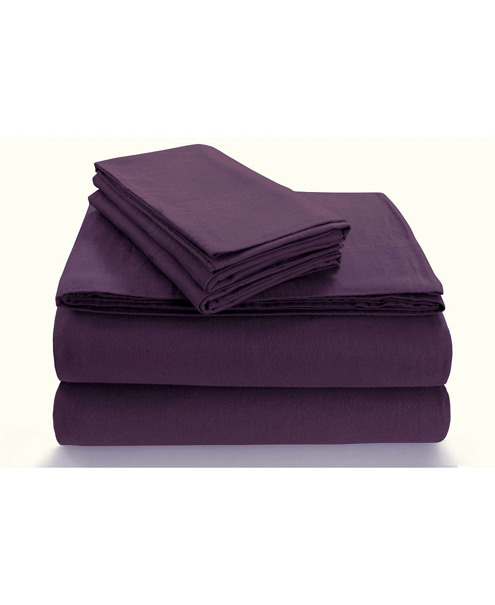 Tribeca Living Flannel Extra Deep Pocket Sheet Set, Full