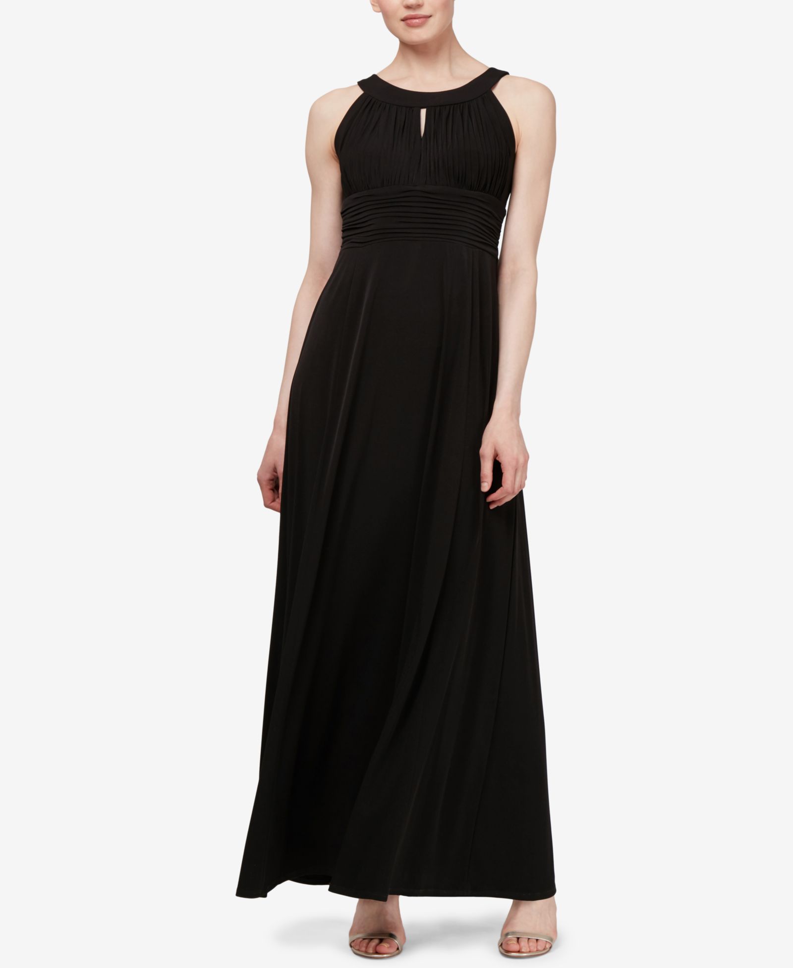 SL Fashions Sleeveless Pleated Maxi Dress
