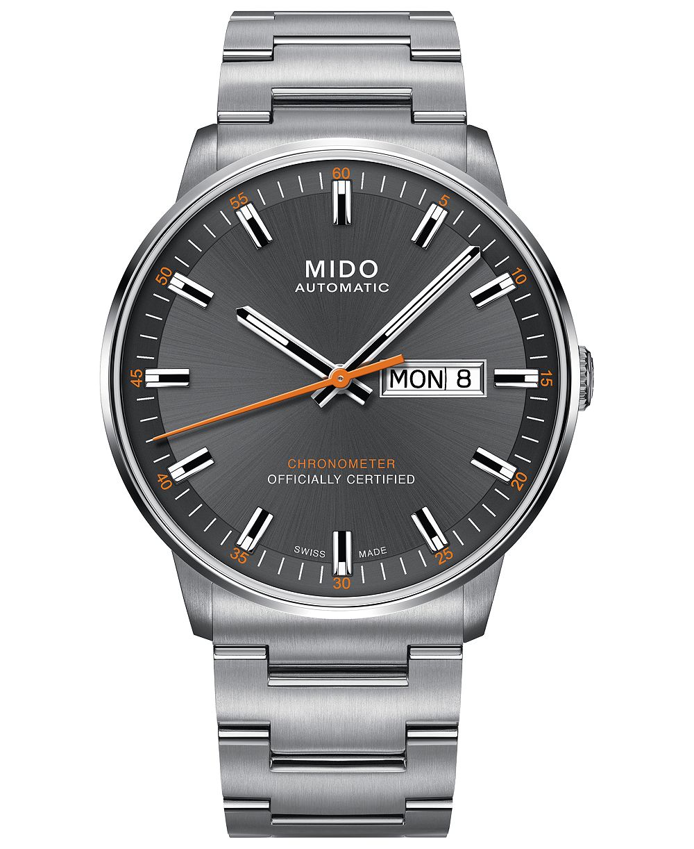Mido Мужские автоматические часы Commander II Cosc, стальной браслет, 40mm