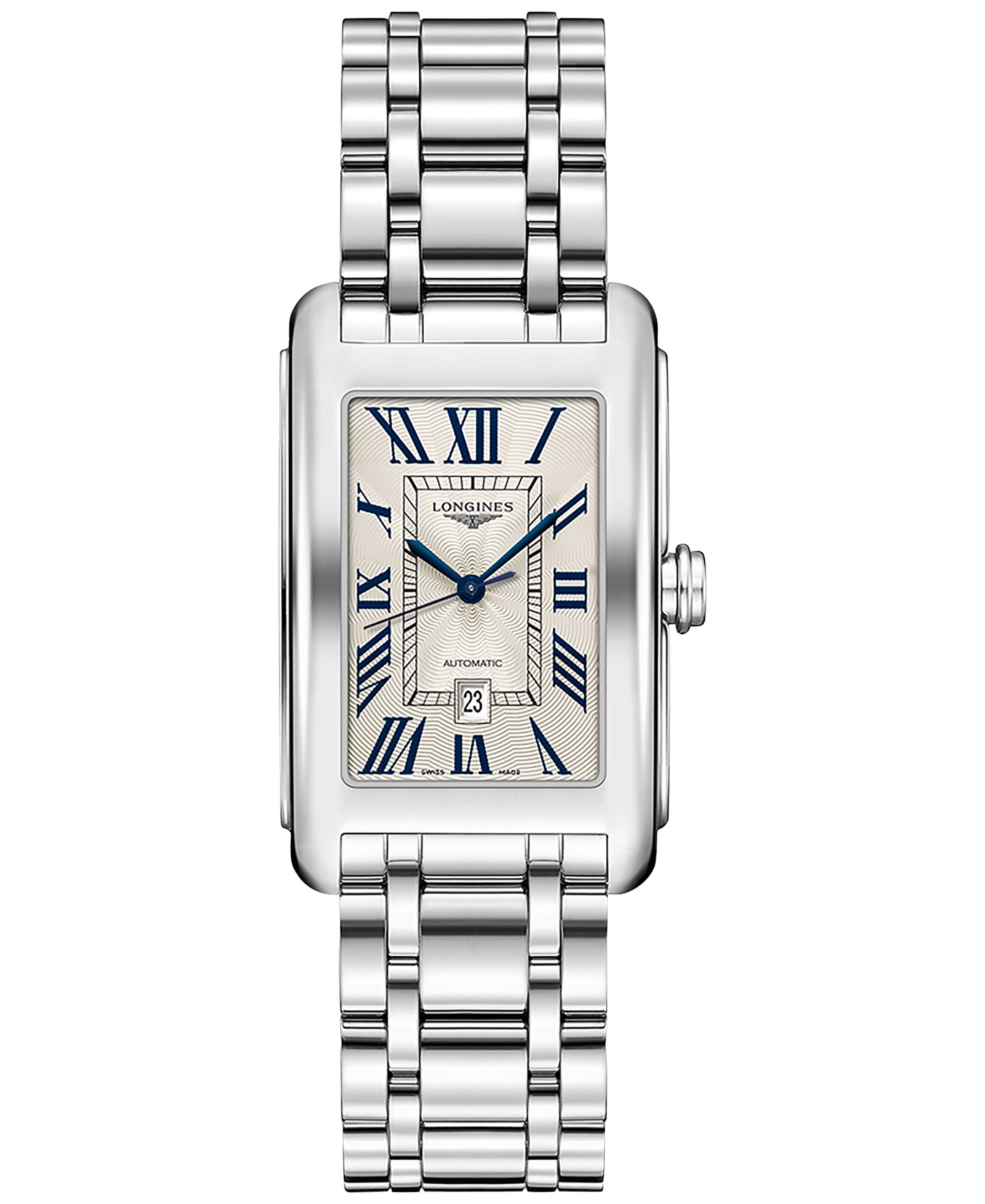 Longines Men's Swiss Automatic DolceVita Stainless Steel Bracelet Watch 27.7x43.8mm