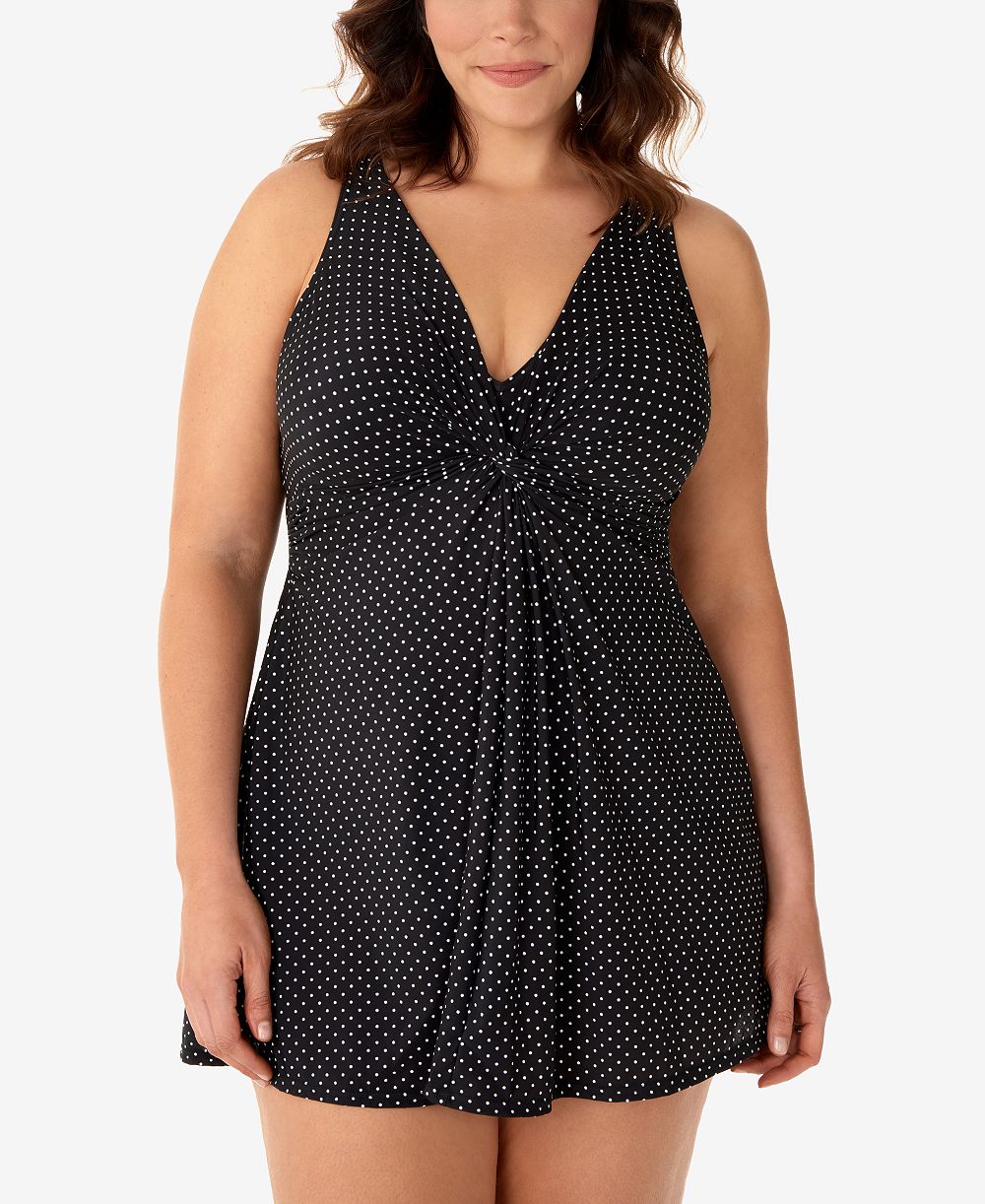 Платье-купальник Miraclesuit Plus Size Allover Slimming Pin-Point Marais