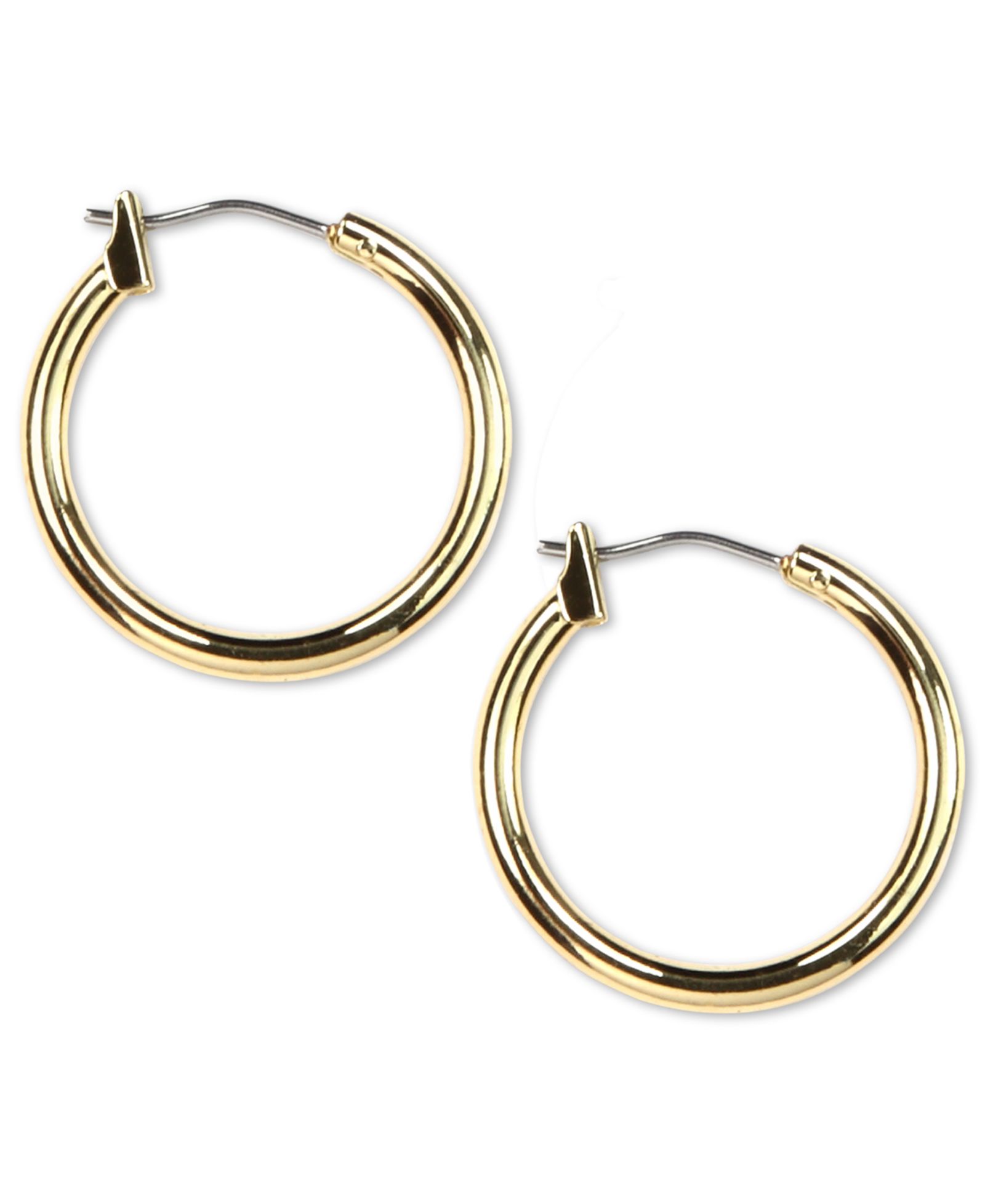 Серьги-кольца Anne Klein золотого цвета, 1"