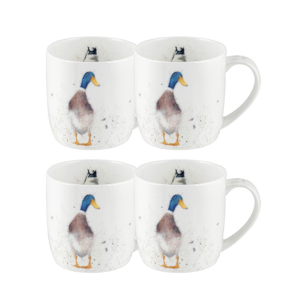 Royal Worcester Wrendale Duck Mugs, Set of 4
