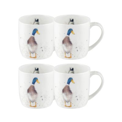 Royal Worcester Wrendale Duck Mugs, Set of 4