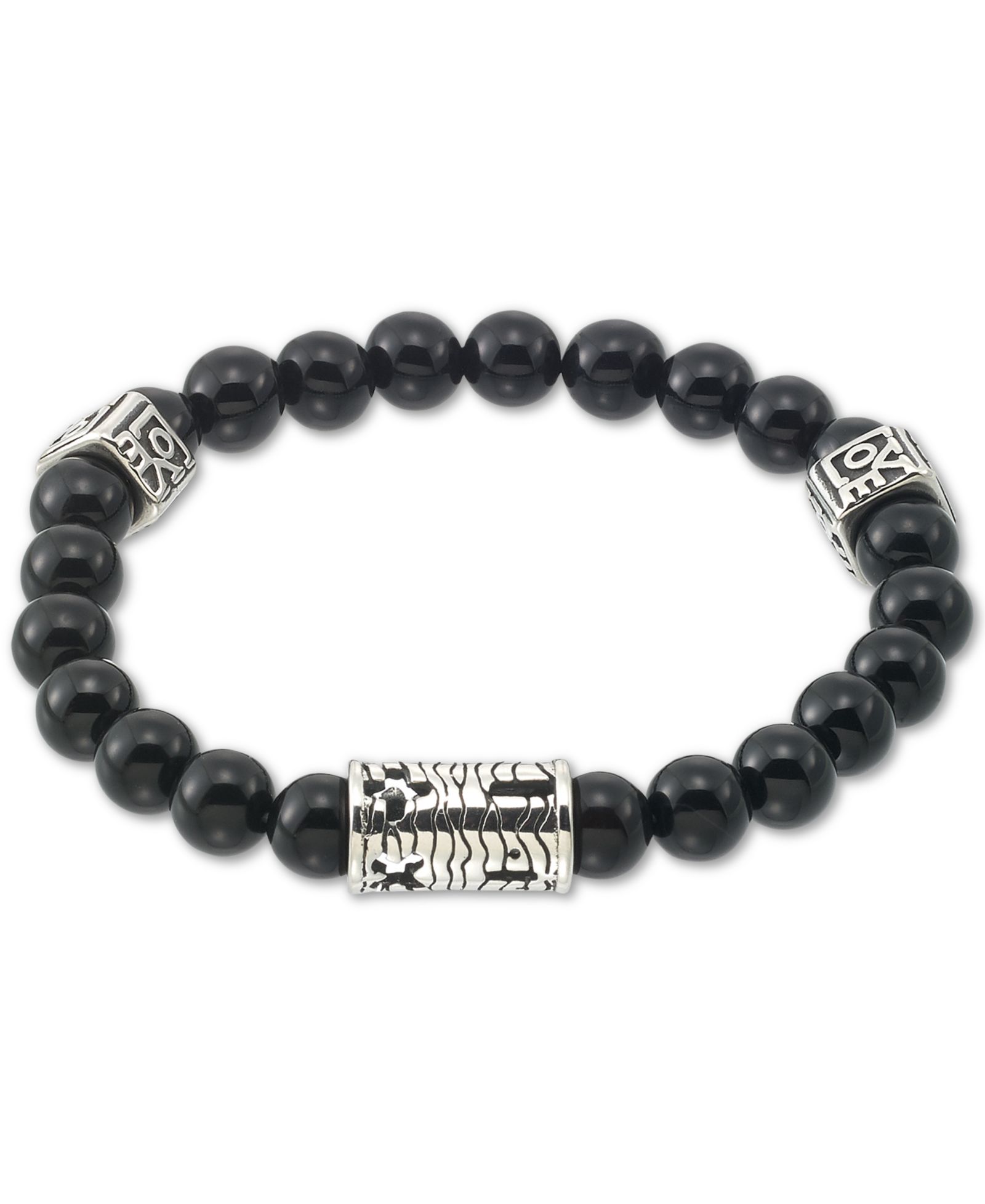 Браслет LEGACY for MEN by Simone I. Smith Onyx (8mm) Stretch в Stainless Steel