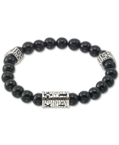 Браслет LEGACY for MEN by Simone I. Smith Onyx (8mm) Stretch в Stainless Steel