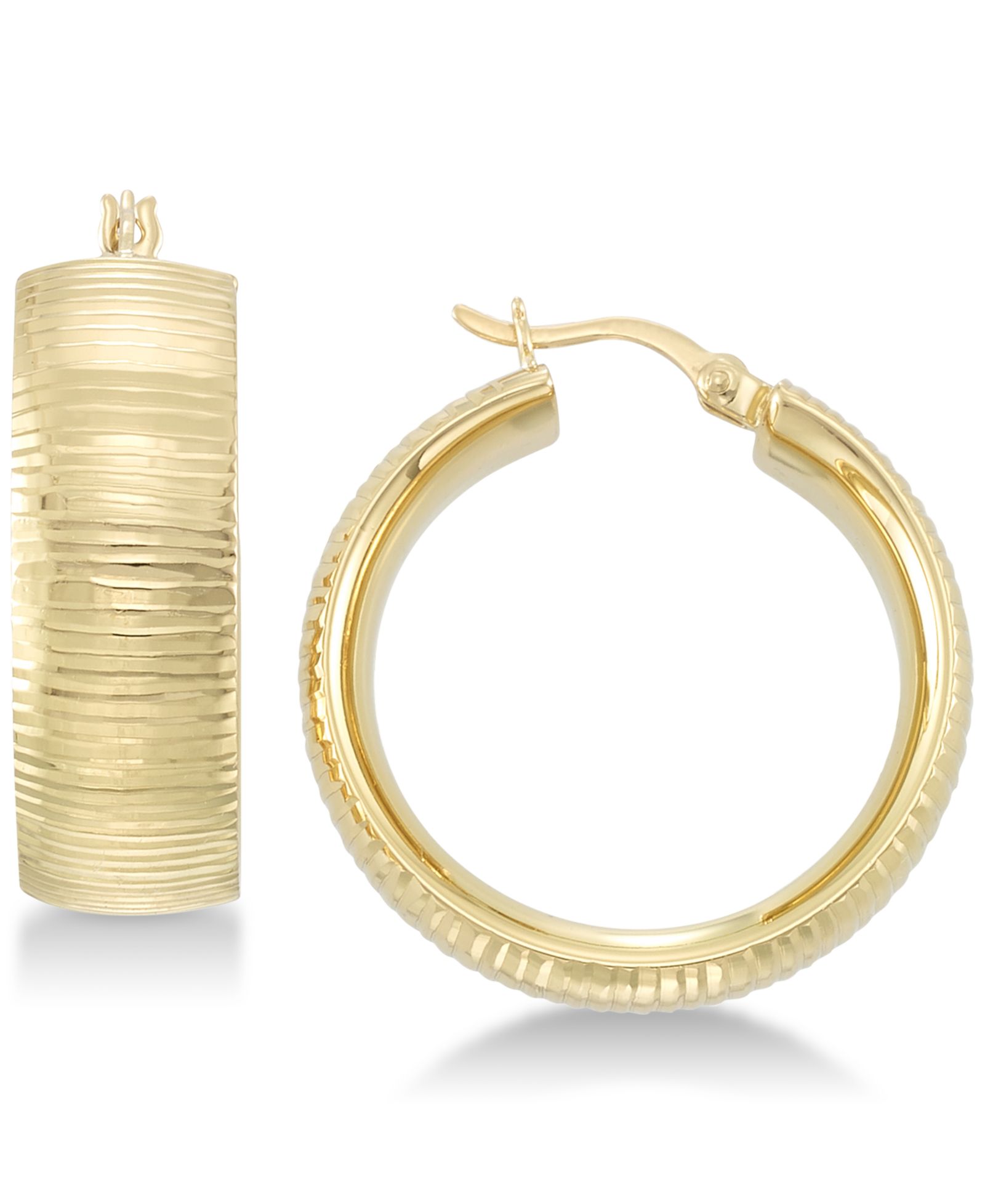 Серьги-кольца Simone I. Smith Textured Hoop из 18k Gold поверх стерлингового серебра