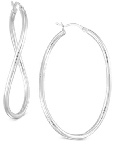 Simone I. Smith серьги-кольца Wavy в 18k Gold поверх Sterling Silver или Sterling Silver