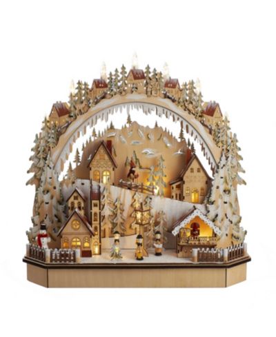 Kurt Adler 15-Inch Battery-Operated LED Village Tablepiece
