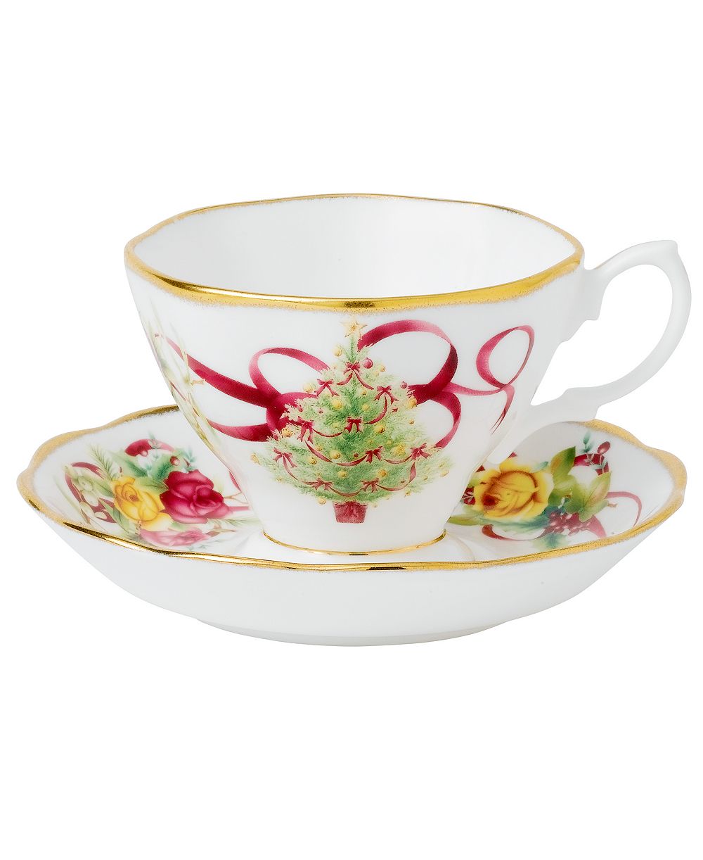 Чайная пара и блюдце Royal Albert Old Country Roses Holiday