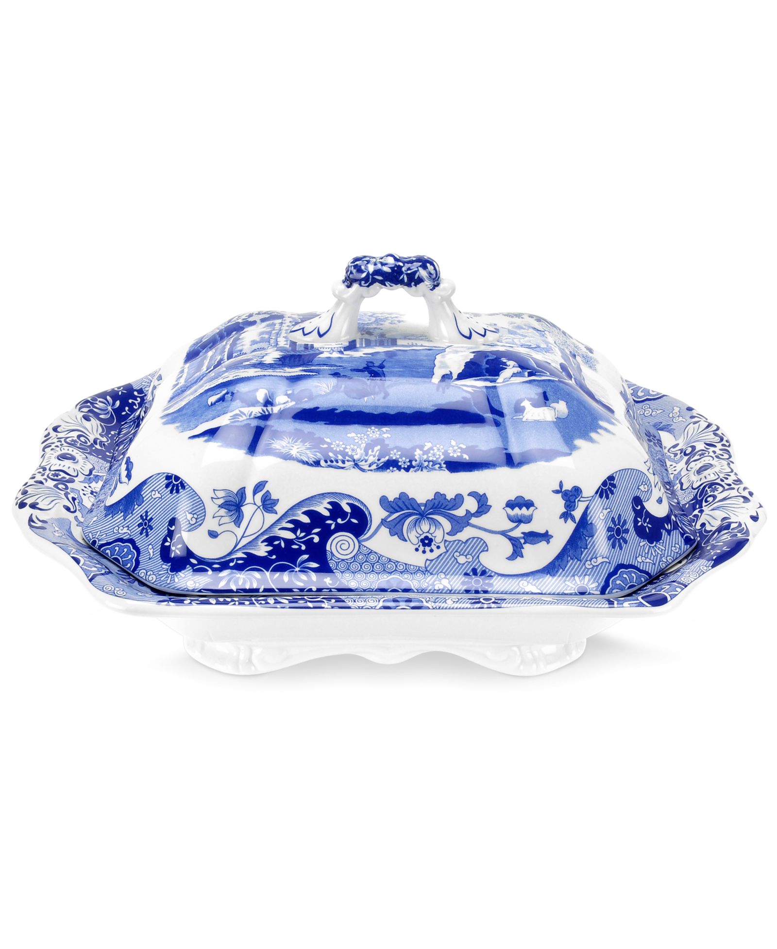 Дежурное блюдо Spode Blue Italian с крышкой