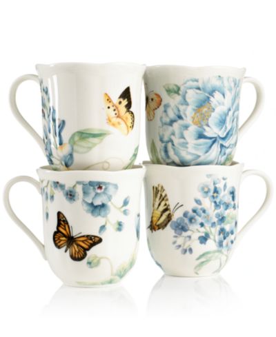 Lenox Butterfly Meadow Blue набор кружек, 4 шт
