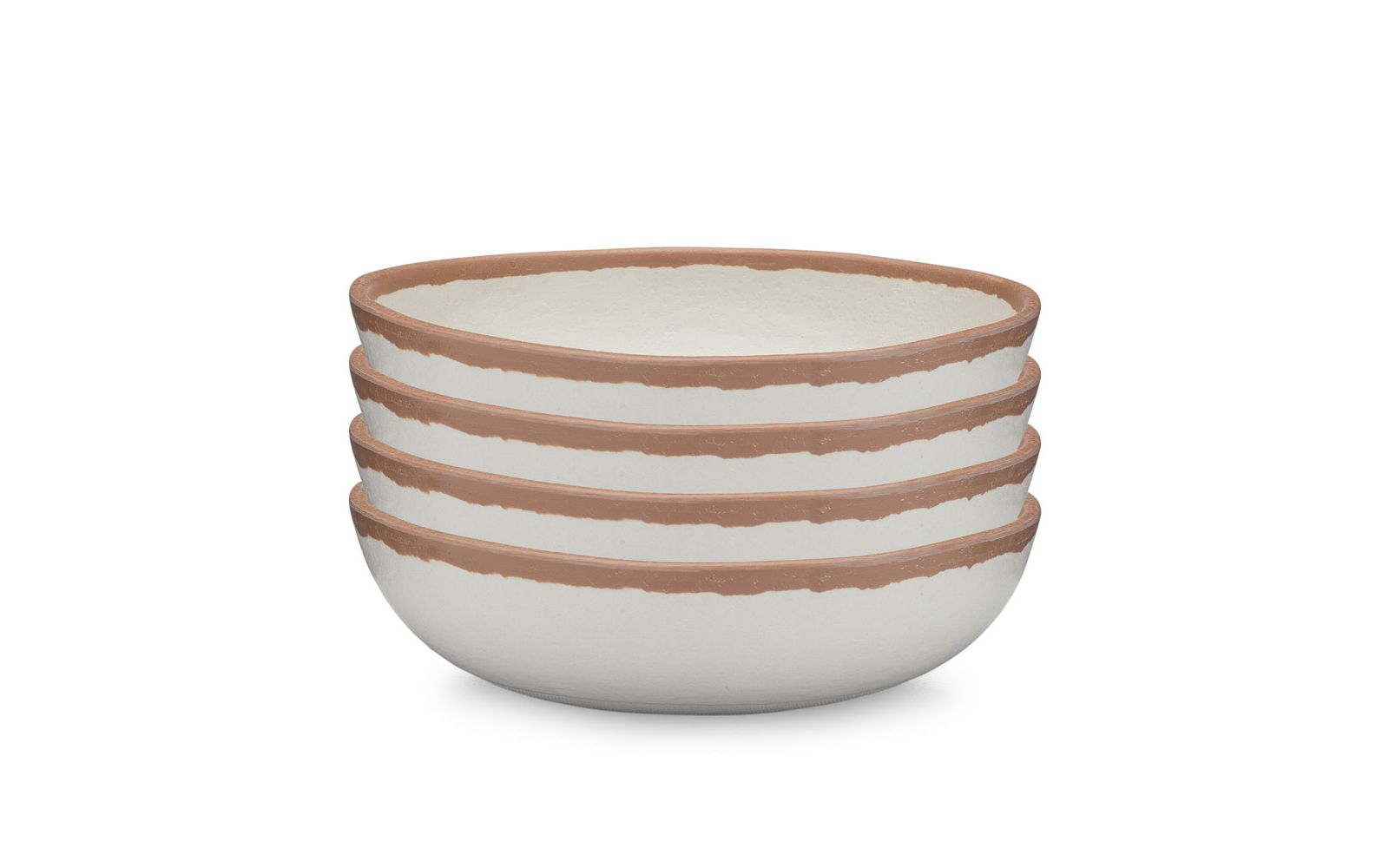 Набор из 4 мисок для хлопьев Q Squared Potter Terracotta 6.5" Melaboo Melamine