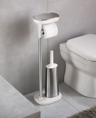 Joseph Joseph EasyStore™ Standing Toilet Paper Holder and Flex Steel Toilet Brush