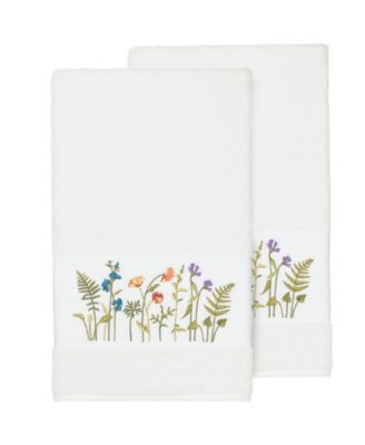 Набор из 2 махровых полотенец Linum Home Serenity с декором