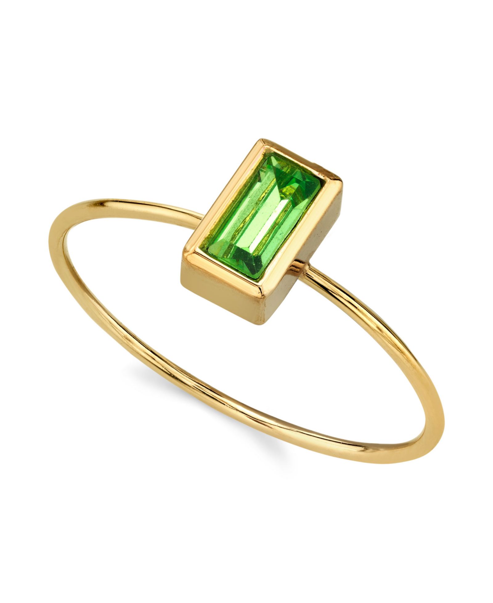 Кольцо 2028 14K Gold-tone Rectangle Crystal