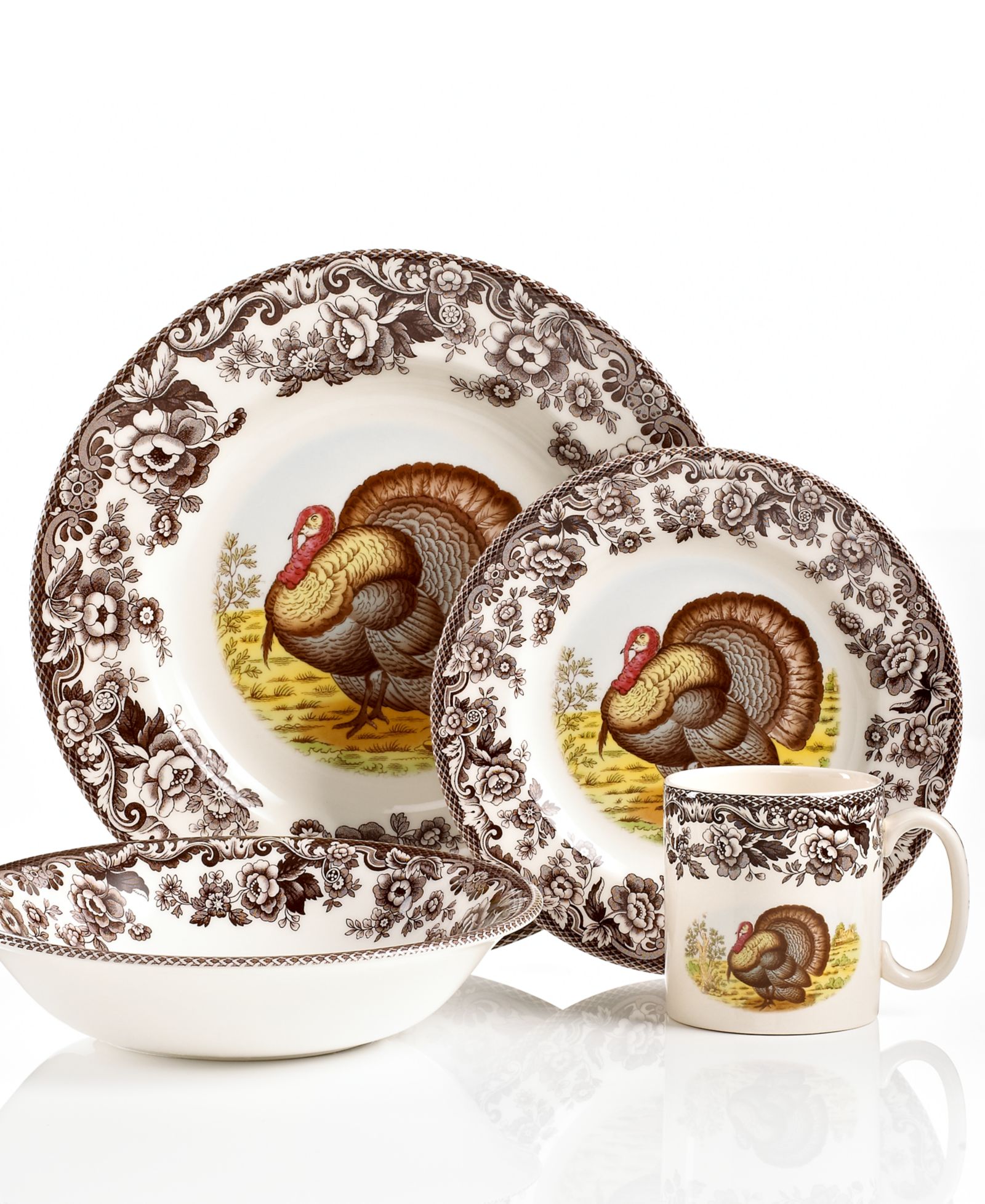 Набор сервировки Spode Woodland Turkey 4-Piece Place Setting