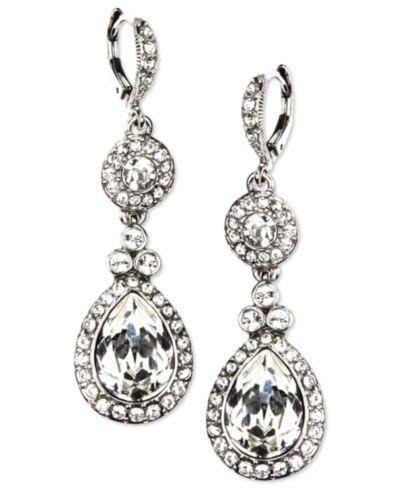 Серьги-подвески Givenchy Crystal Element Double Drop