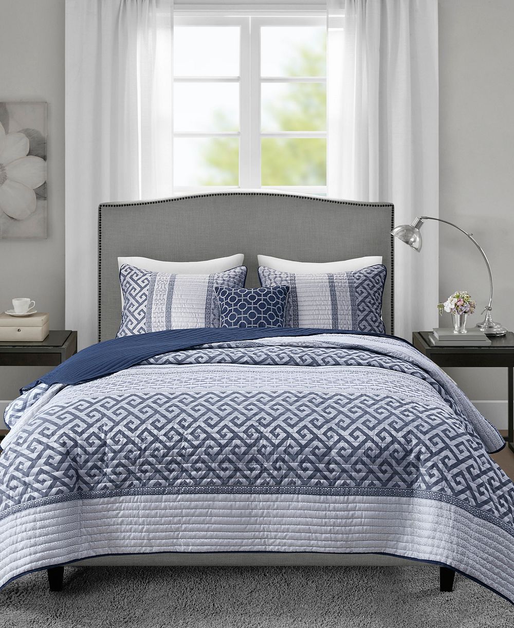 Madison Park Bennett Reversible Jacquard 4-Pc. Quilt Set, King/California King
