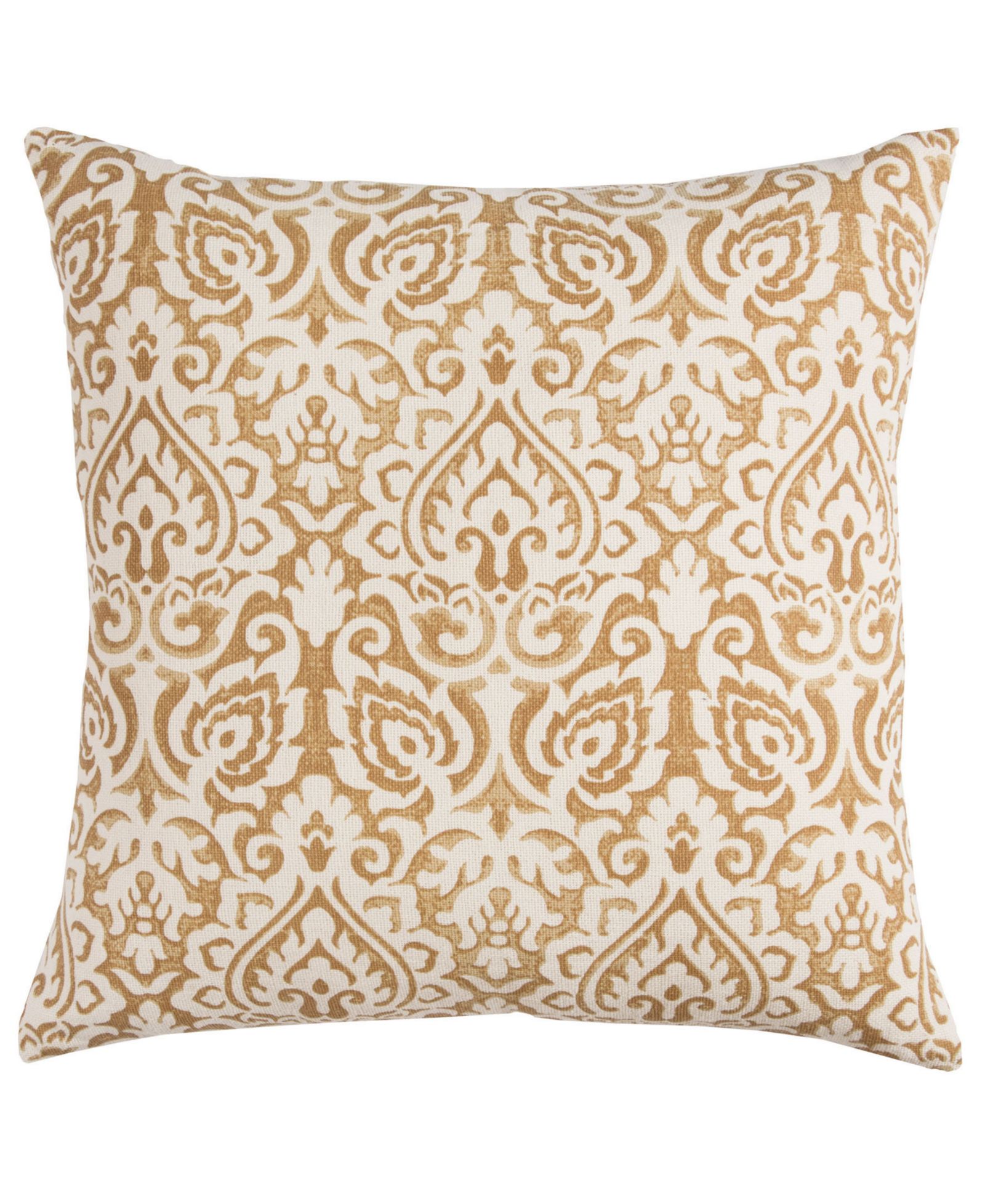 Rizzy Home Damask Polyester Filled Decorative Pillow, 22" x 22"