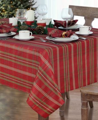 Elrene Shimmering Plaid 60" x 120" Tablecloth