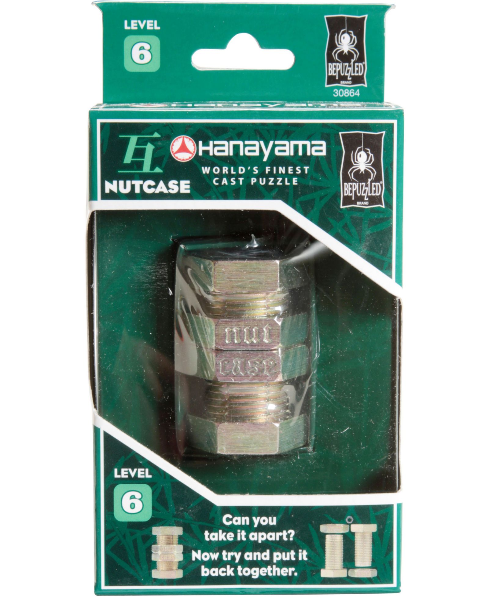 Bepuzzled Hanayama Level 6 Cast Nutcase Puzzle, Ages 8+
