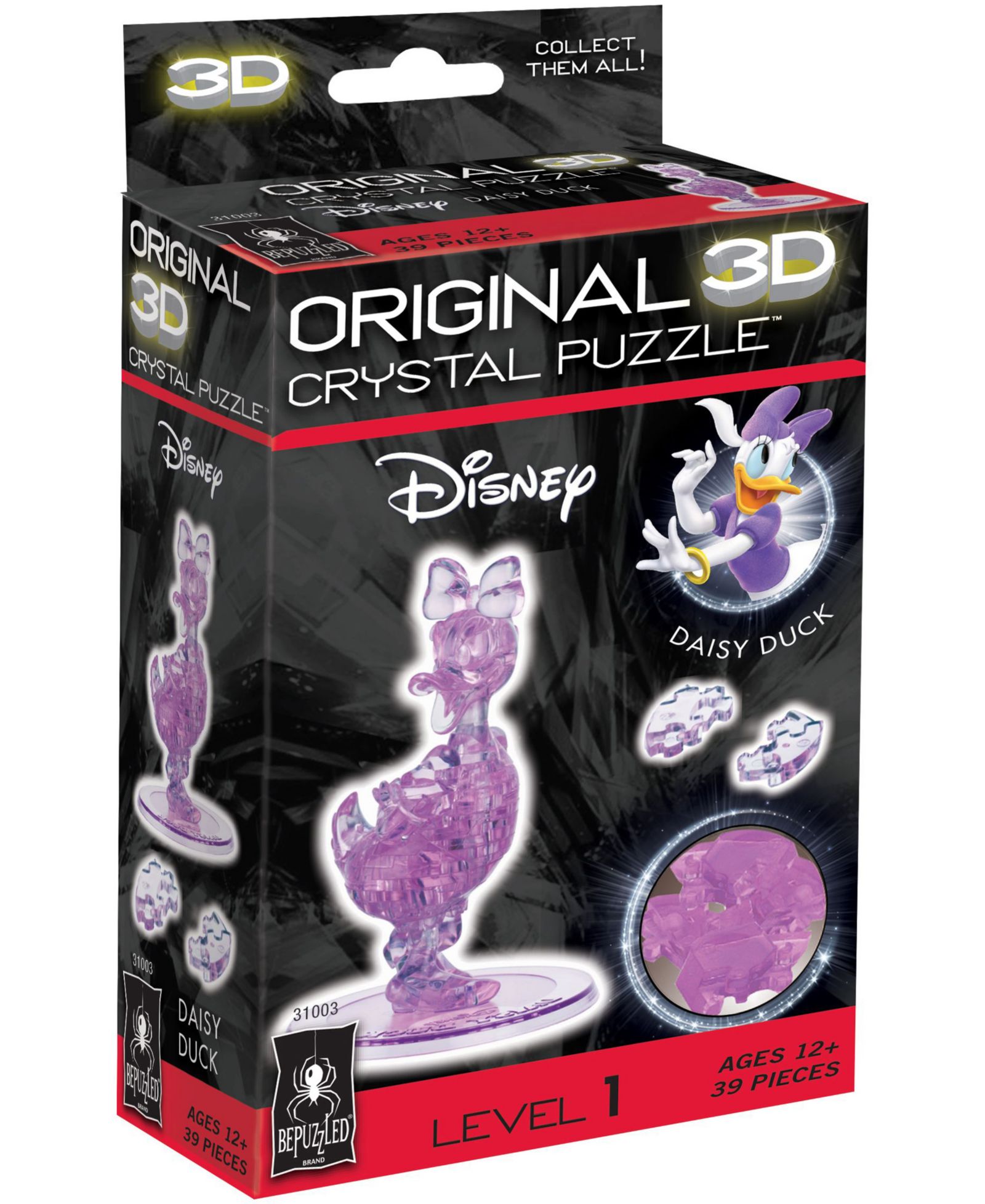 Bepuzzled 3D Имитация Кристалла Головоломка - Disney Дэйзи Дак, 39 Кусков, Возраст 12+