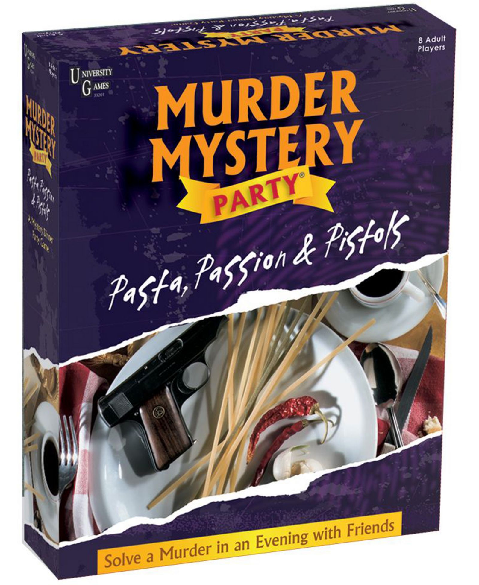 University Games Настольная игра Murder Mystery Party - Pasta, Passion and Pistols, возраст 16+